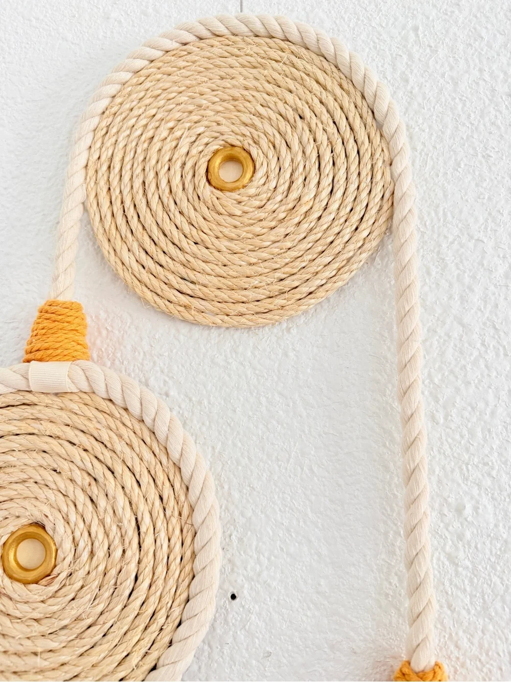 Bohemian Woven Wall Hanging, Handmade Rope Wall Art, Neutral Home Decor